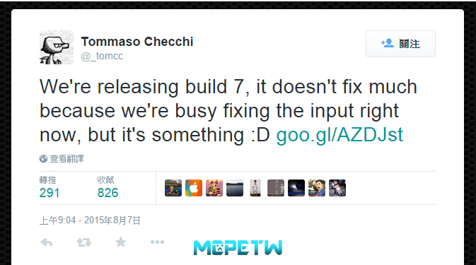 Tommaso ：我們正在建立build 7