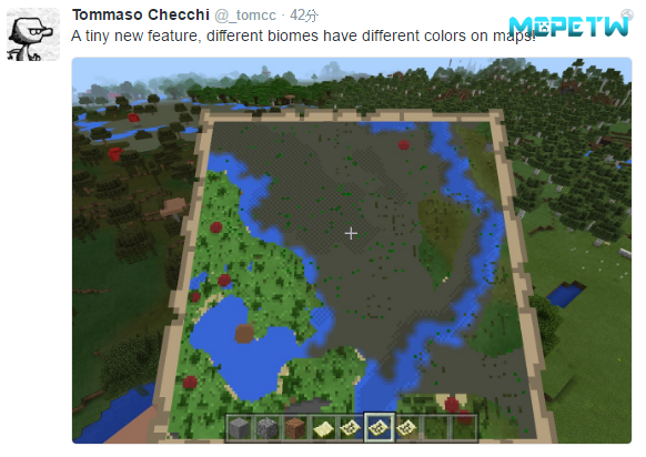 Tommaso: 不同生態系在地圖上有不同顏色